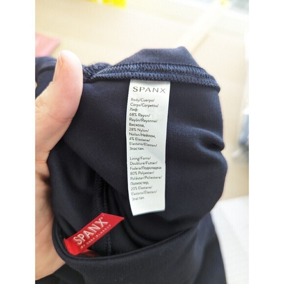 SPANX‎ Ponte Ankle Leggings Women's Size Small Navy Blue - Picture 8 of 10